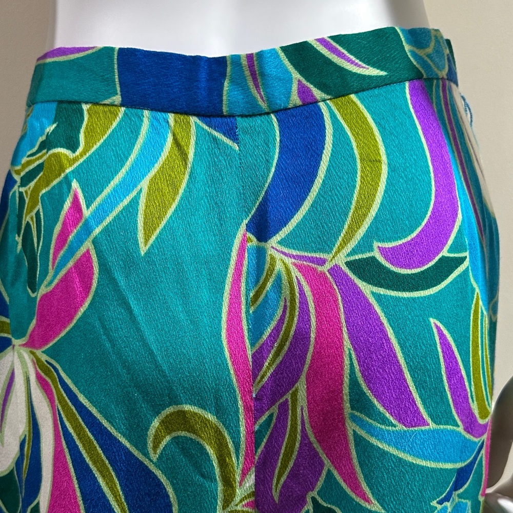 Vintage Pacifica Honolulu Floral Huge Wide-Leg High Waisted Pants Measure Size 4 - Picture 6 of 8